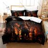 Nordic Art Bedding Set 3Pcs Vigvisir Fantasy Viking Pattern Modern Stylish Bedroom Ornament Vivid Print Cozy Microfiber Bedding