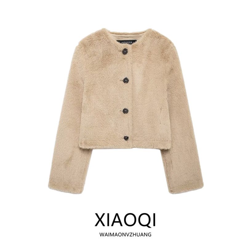 Fashion Style 2024 Fall and Winter New Women's Clothing Easiest for Match Artificial Fur Effect Short Jacket 6318269