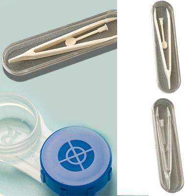 1Set Contact Lens Tweezers Contact Lens Remover Transparent Large Long Clamp Rod for Easy Insertion and Removal