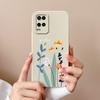 Case For Oppo A54 A54S Candy Painted Flower Cover For Oppo A 54 4G Soft Upgrade Liquid Silicone Full Protection Back Cover Funda