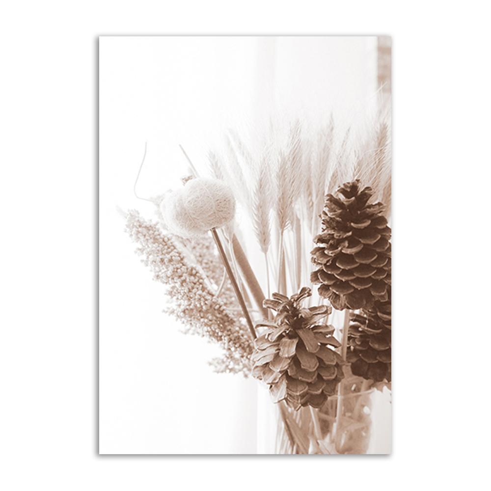 Nature Scenery Poster Canvas Painting Prints Reed Beach Pine Bird Magnolia Flower Nordic Wall Art Decoration Home Wall Art Decor