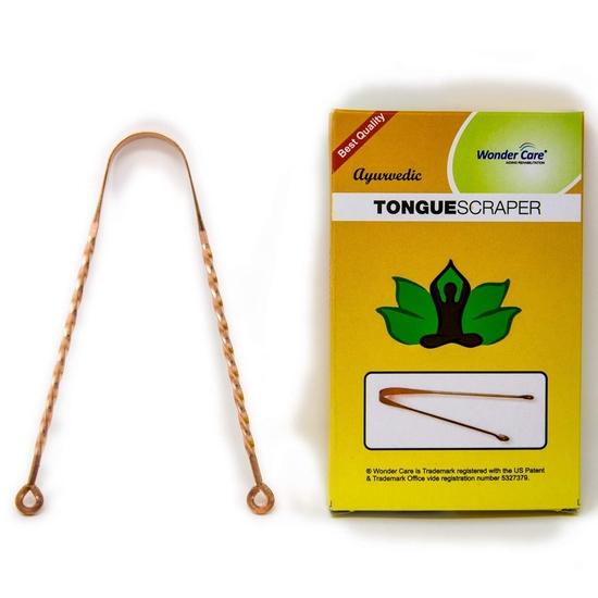 Wonder care - 100% měděný čistič/škrabka na jazyk Antimikrobiální ájurvédský čistič, Antibakteriální škrabka pro Optimální ústní hygienu