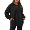TIFICY Pullover e maniche lunghe con scollo a manica lunga primavera autunno stampa tinta unita moda casual da donna