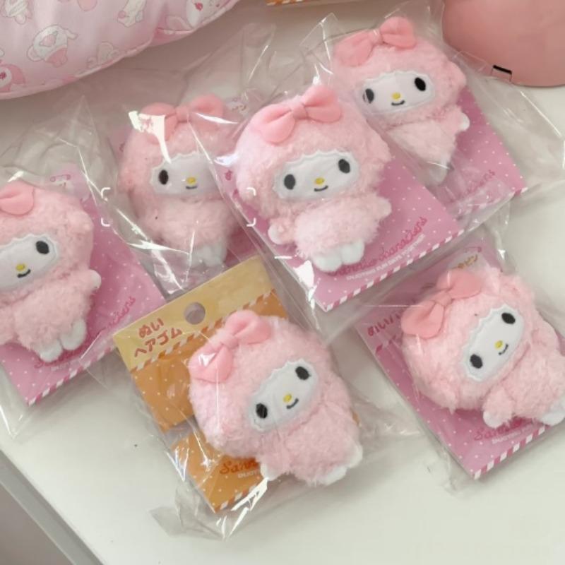 8CM Sanrios My Sweet Piano Plush Keychain My Melody Backpack Pendant Kawaii Mini Piano Sheep Bag Pendant Decoration Girl Gift