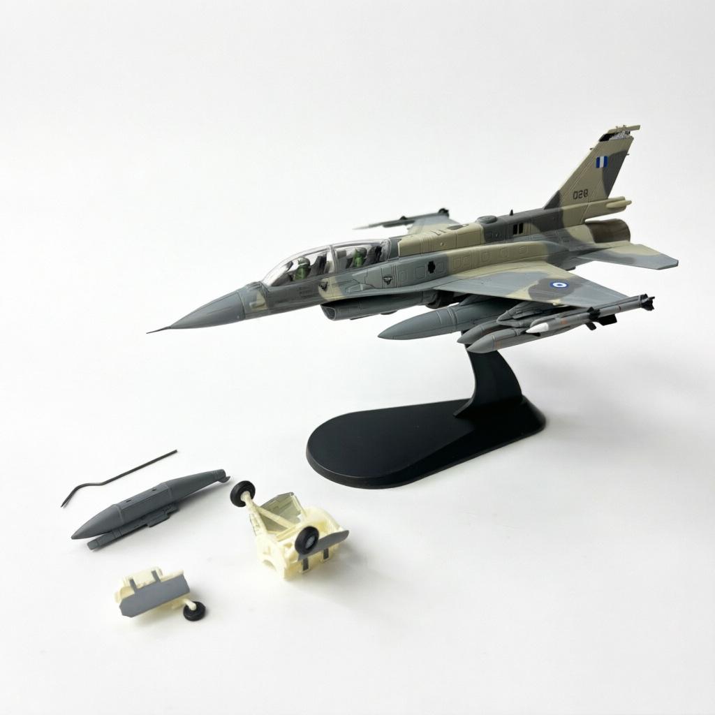 1/72 Scale Alloy Model: Hellenic Air Force F-16D "Mira Ghost" Fighter Jet Ornament