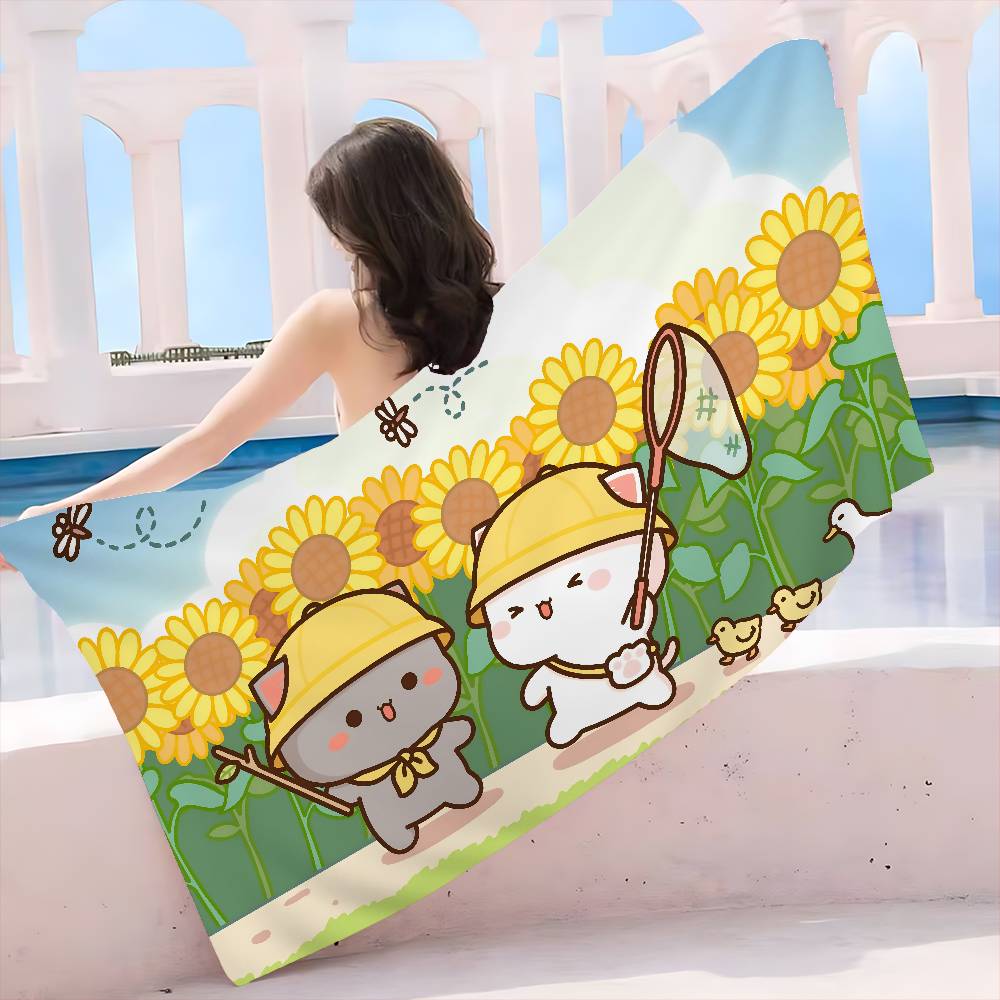 Jmg Household Supplies Girls Cartoon B-Bubu Dudu Beach Towel Colorful Bath Towels For Microfiber Quick Dry Custom Sand Free Beach Yoga Spa Gym Pool