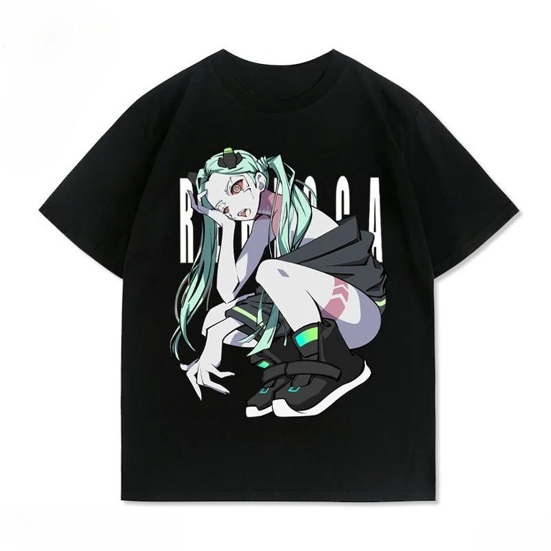 

Cyberpunk Print Summer Woman s High-quality Pure Cotton100% Cotton Round-neck T-shirt Casual and Fashionable Short Sleeved Shirt 4XL