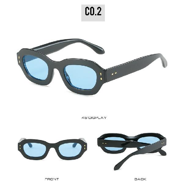 Colorful PC full-frame sunglasses, tinted lenses, thick frames, street-style eyewear, outdoor sunglasses, sunshades
