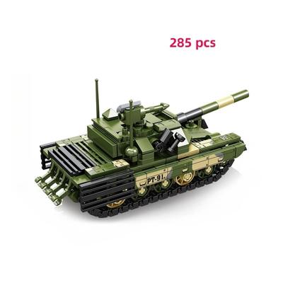 WW2 Military SWAT PT-91 Main Battle Tank Model Building Blocks Army Soldier Vehicle Bricks Birthday New Year Toy Gifts for Children Boy Kids Adult