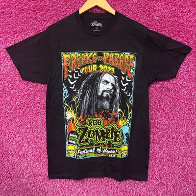 Rob Zombie Freaks on Parade Tour Maglietta Band Rock Industriale M