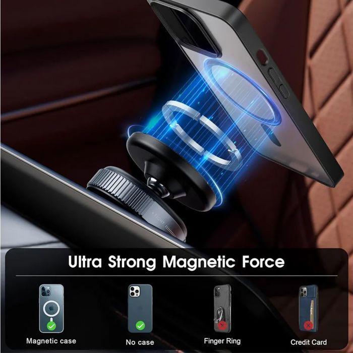 Support Voiture Magnétique - Universel - Noir - Antidérapant - Rotation 360° - Multi-scénarios