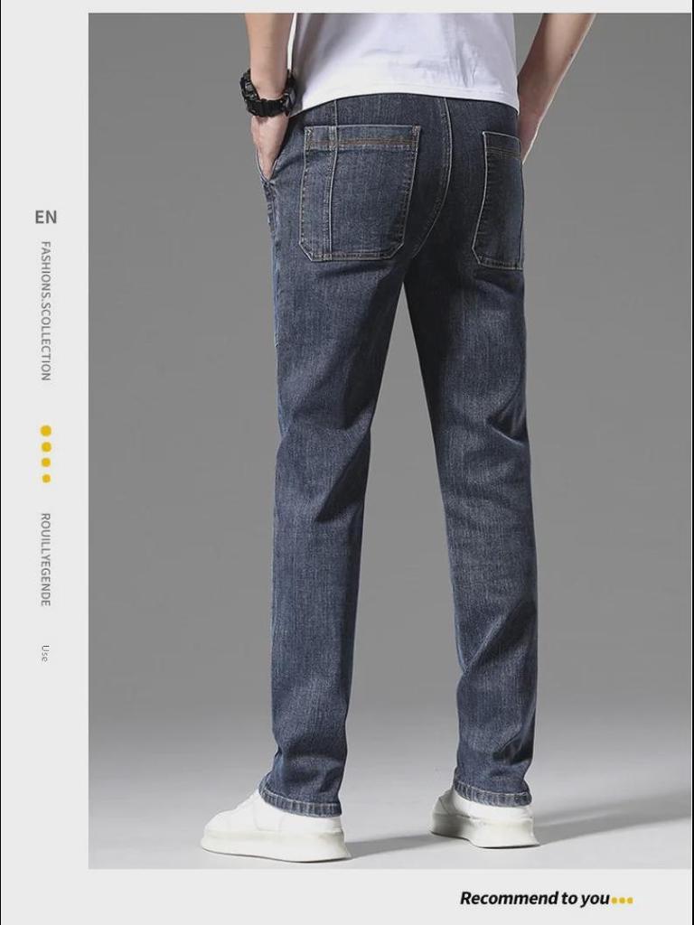 Men's Six-Pocket Stretch Jeans - New Trendy Casual Trousers for Spring & Summer