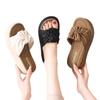 Internet Celebrity Slippers Women's Summer Wear Foreign Style Super Fire Thick Soles 2025 New Sandals with Skirt Bow Cool Slippers