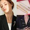 Fashion Metal Pin Rhinestones Brooches Gold Color Silver Safety Pin Zircon Large Crytal Clips for Women
