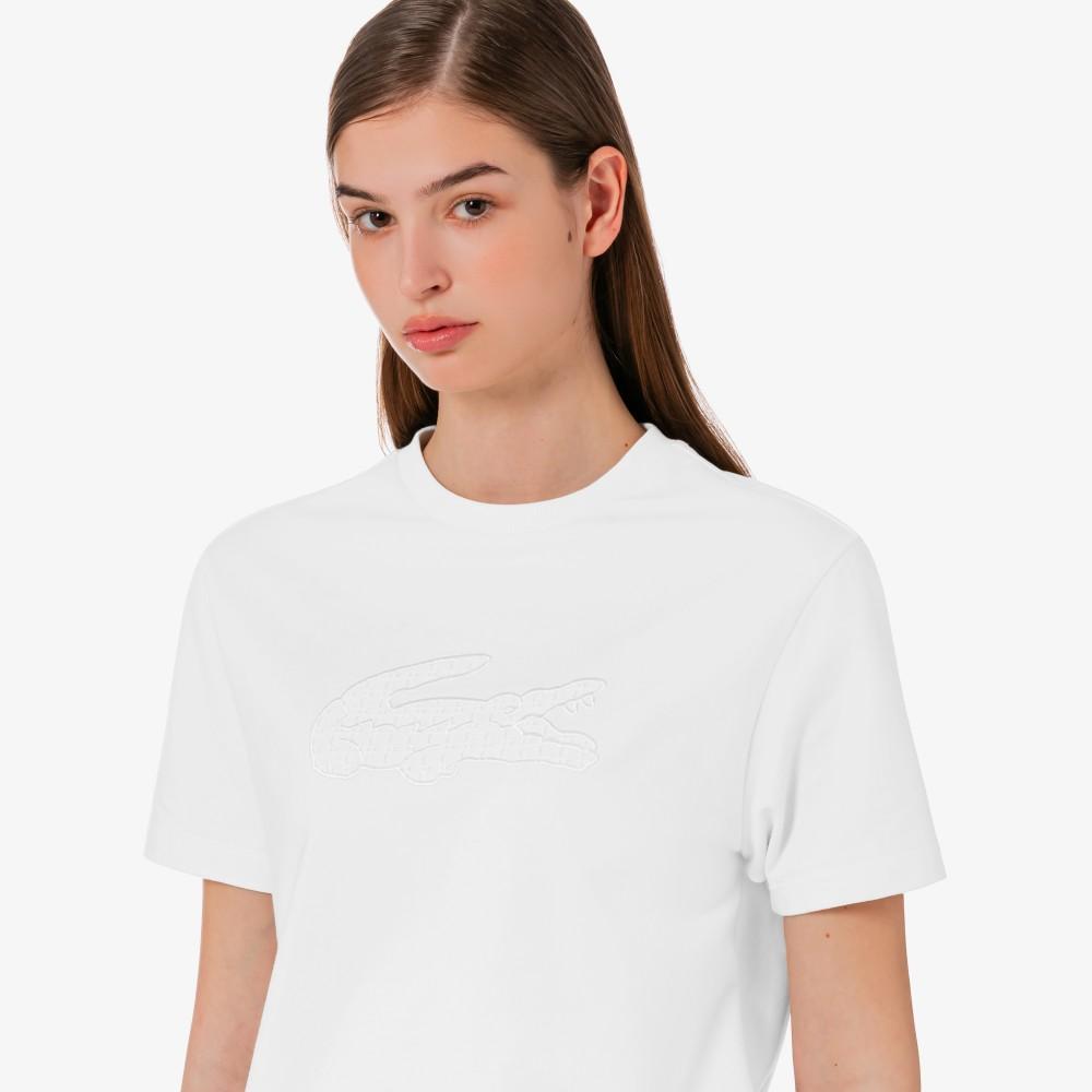 [lacoste] Women's Lace Croc T-Shirt TF600E-56G70V