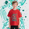 Saint Seiya Dragon Shiryu Impression Anime T-shirt Enfant 100% Coton Garçons Filles Unisexe Dessin Animé T-shirt Doux Confortable Haut à Manches Courtes