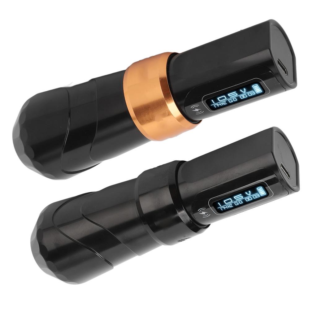 Trådlös Tatueringsmaskin Penna Dubbel Batteri 2000mAh Omvandlare Roterande Tatueringspatroner Penna för Li