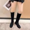 Autumn Winter Long Tube Suede Boots For Women Cross-Border Large Size Plus Low Heel Round Head Martin Boots 37-43