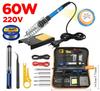 1SET Standard Constant Temperature Electric Soldering Iron Set Adjustable Temperature Belt Switch Electric Welding Pen Maintenance Welding Kit