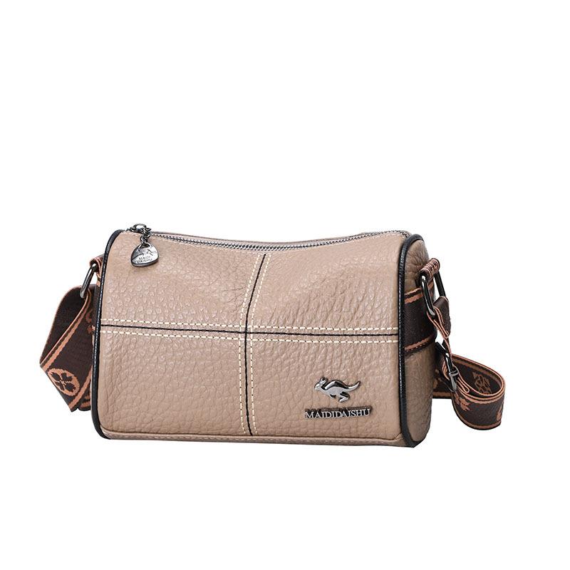 

Новая женская сумка ретро мягкая кожа широкая лента сумка-подушка повседневная модная дорожная сумка на плечо через плечо one size fits all хаки