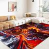 Tappeto Area Vulcanica Magma Lava 3D Tappeto Rosso Grande per Soggiorno Camera da Letto Divano Decorazione Casa Gioco Bambini Tappetino Antiscivolo