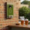 Soccer Field Bottle Opener Wall Decor, Magnetic Wall Mounted Beer Bottle Opener With Cap Catcher, Wooden Soccer Field Sign