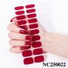 Hot Sell Custom Logo HEMA-Free Gel Polish Nail Stickers New Solid Color Styles Semi Cured Gel Nail Wraps 20 Gel Nail Strips