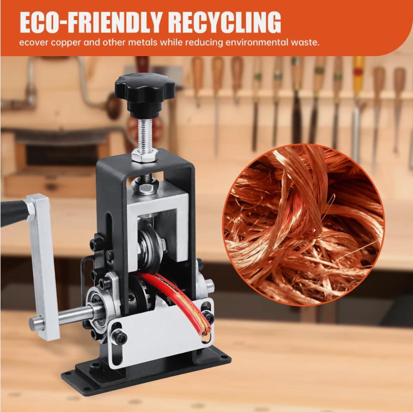 Small Electric Wire Stripper, a Tool for Stripping Used Copper Wires Manual Wire Stripping Machine Drill Powered Hand Crank