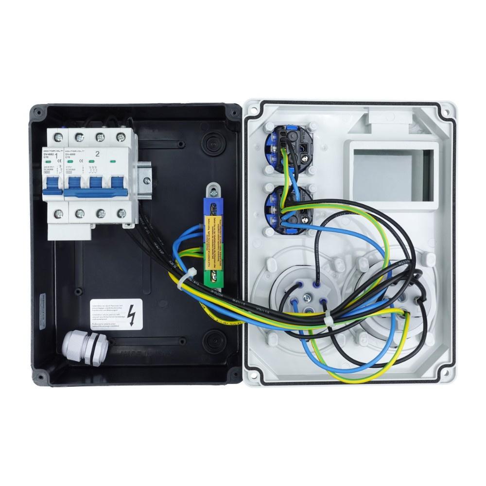 Construction Distribution Board Equipped 32A 16A 2X230V Schuko Powering