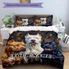 3PC Custom Name Pit Bulls: Strength Loyalty Bedding Set Printed Bedding Set Duvet Cover Closure Includes 1 Duvet Cover & 2 Pillowcases for All Seasons