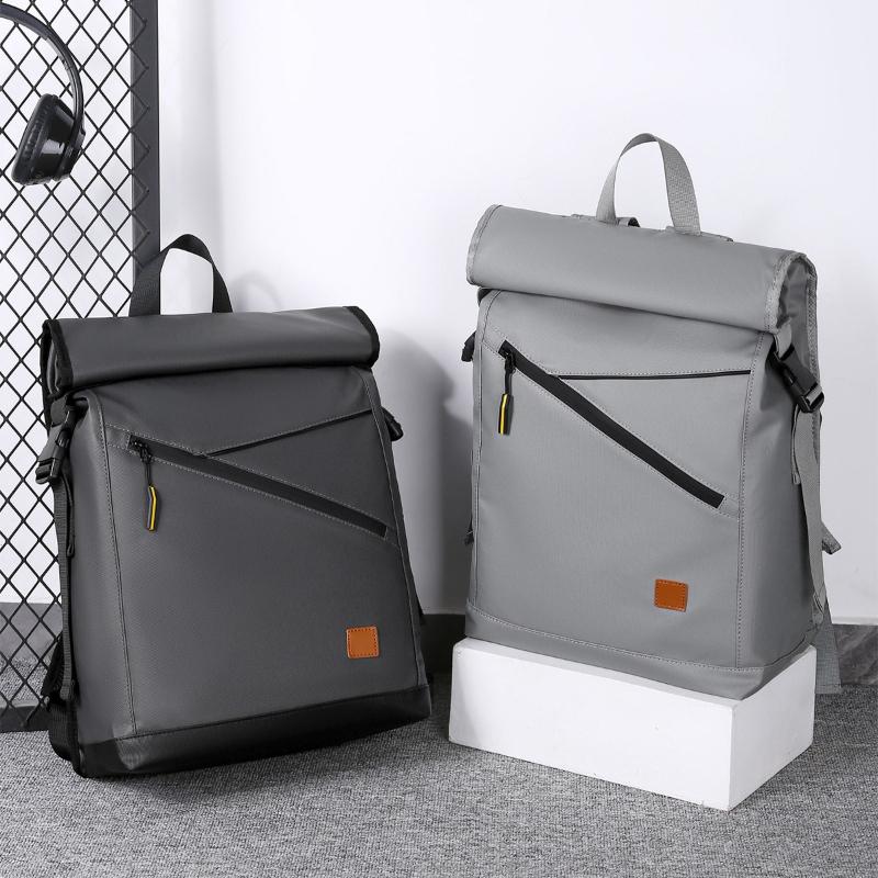 WEIXIER Spring New Fashion Men's Business Backpacks PU Waterproof Wear-resistant Large Capacity Rucksack Top Expandable Travel Computer Bag for Male