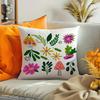 Floral Bee Mushroom Pillow Covers Zipper Square Living Room Chair Sofa Car Festival Decor Double-Sided Printed Pillow Covers