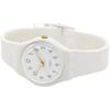 Swatch Originals Series Quartz Movement Simple Cute Watch 34mm White Dial Plastic Case Silicone Strap Women watches Gold GW164