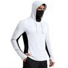 Men's Summer Breathable Quick Dry Hooded Jacket with Face Cover Lightweight Sun for Outdoor Activities