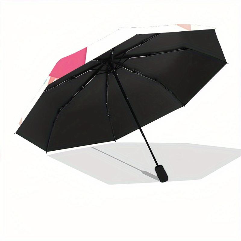 1pc Tropical Bird Auto Umbrella - Auto Open/Close Folding Umbrella with Reinforced 8-Rib Frame, 122