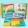Kids Magnetic Fraction Exercise Book With Wooden Construction For Math And Early Education