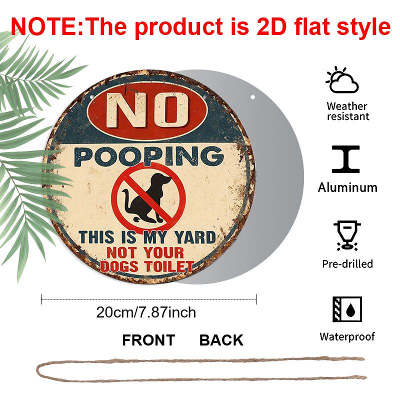 

2D Flat 1pc, 8x8 in, Dog Defecation Ban Aluminum Metal Decorative Signs & Plaques, Suitable for Home Cafe or Farmhouse Decoration, Ideal Gift for 1pc