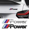 BLS1 2pcs Car Side Fender Emblem Sticker Accessories For M Power 1 3 5 7 Series E46 E90 E60 X3 X4 X5 X6 F10 F15 F20 F30 G02 G03