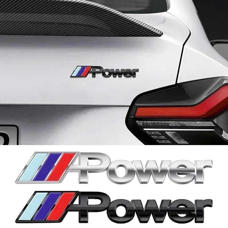 BLS1 2pcs Car Side Fender Emblem Sticker Accessories For BMW M Power 1 3 5 7 Series E46 E90 E60 X3 X4 X5 X6 F10 F15 F20 F30 G02 G03