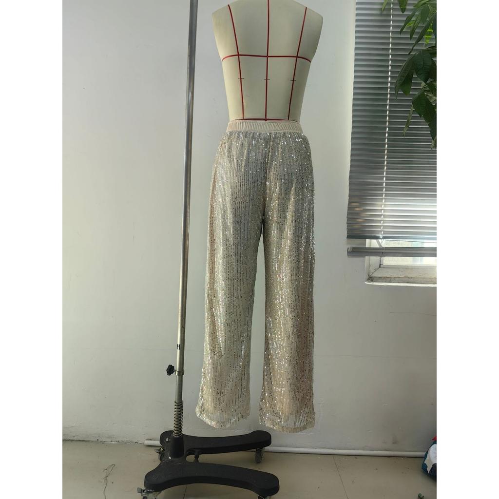 Frühling Sommer Damen High Waist Weite Hosen, Lässige Atmungsaktive Schlankmachende Hosen für Damen Europäische Amerikanische Mode