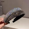 Shiny Full Stylish and Versatile Headbands Silver Color Hairbands Velvet Headwear for Women Hair Beauty Accessories Gifts