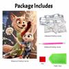 Disney 5D DIY Pearl Painting Kit, Zootopia Characters Home Bedroom Wall Decor Crafts Handmade Gift
