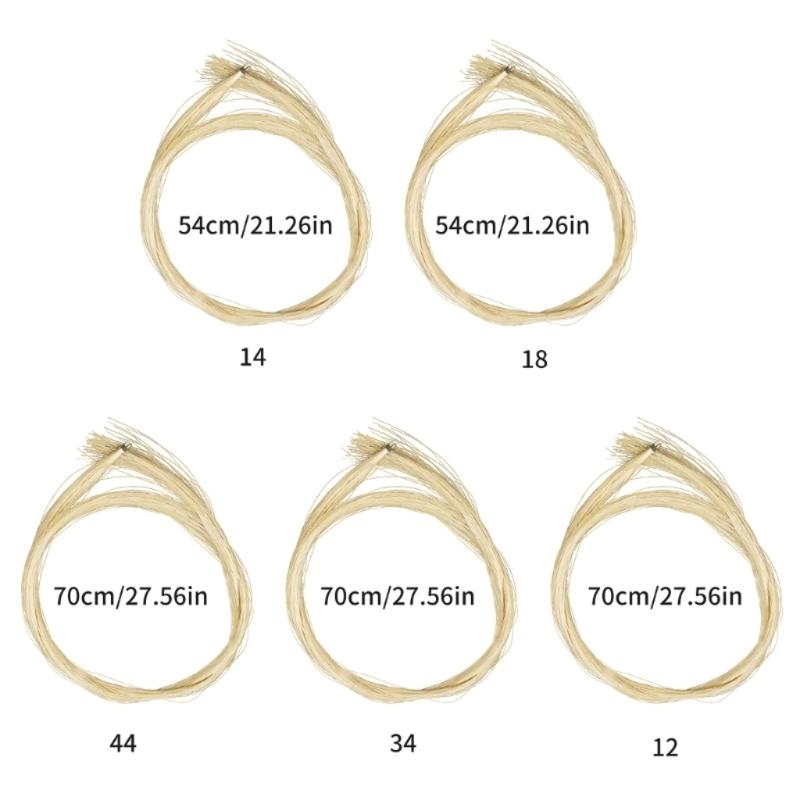 Violin Bow Horsehair Mongolian Musical Bow Hair Replacement Natural White Violin Bow Hair for Violin Cello Accessories