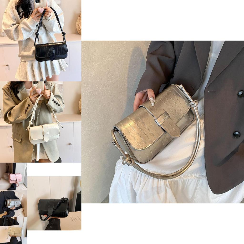 Stylish Summer Shoulder Bag For Women Small Square Casual Handbag In White Pink Black Silver