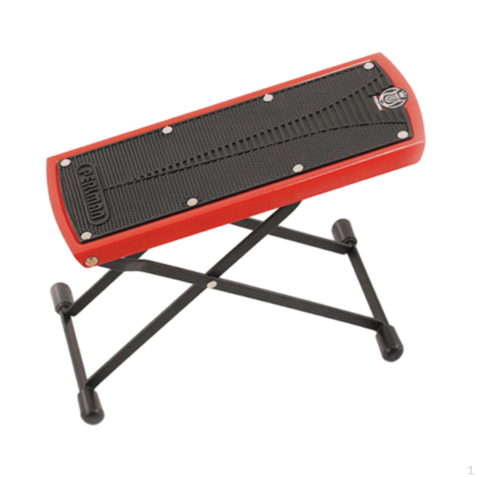 

Подставка для ног гитары, 6 положений, регулируемая по высоте, складная, прочная, поддерживающая подставка красный