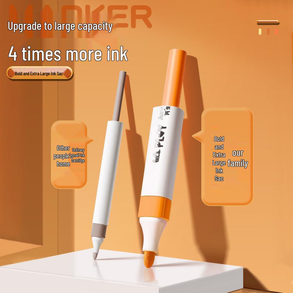 Echtfarbe Dreieckiger Schaft Wasserfarbenstift für Kinder: Acrylmarker-Pinsel für den Kunstunterricht mit Schichtfarben.