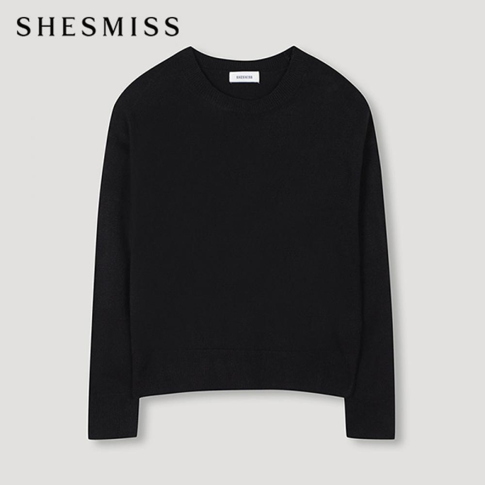

She S miSS baSic Round Knit Top SSkpon42520 Bk blacks/66