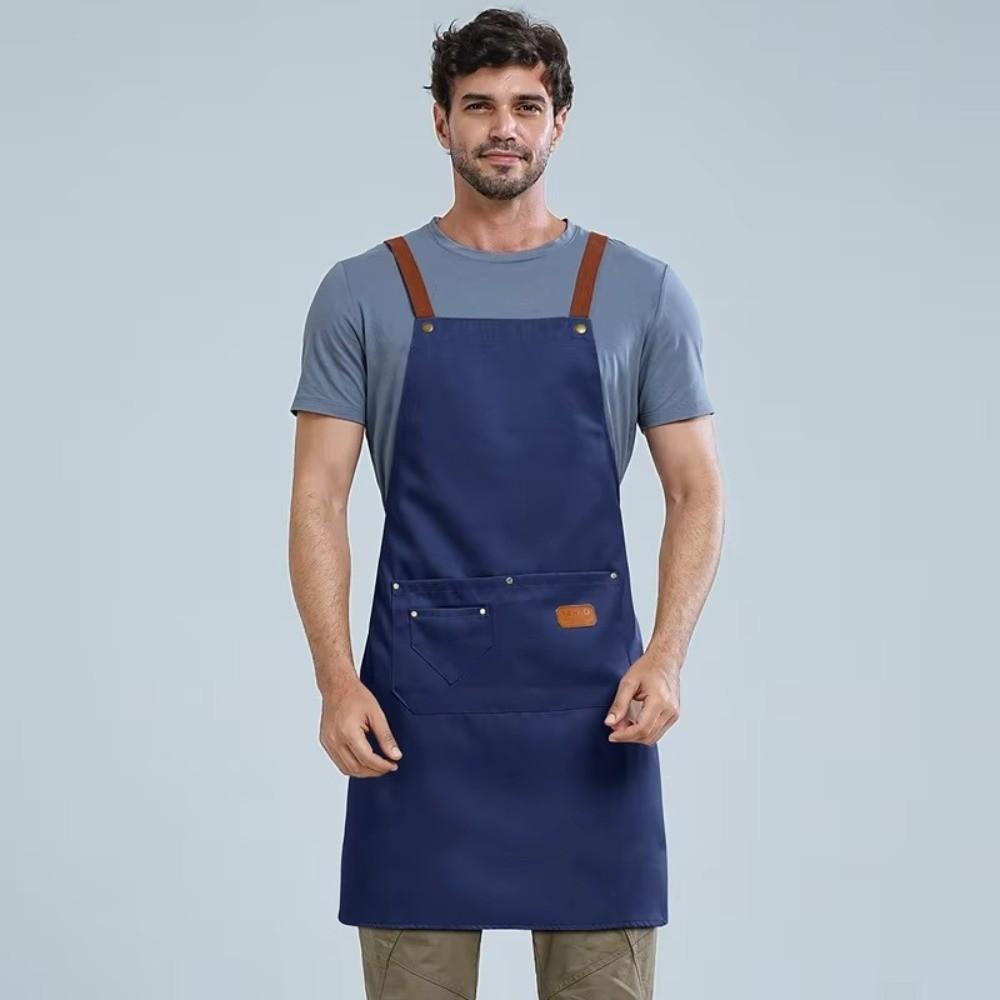 Anti Dirty Kitchen Apron Breathable Barber Apron New Coffee House Uniform