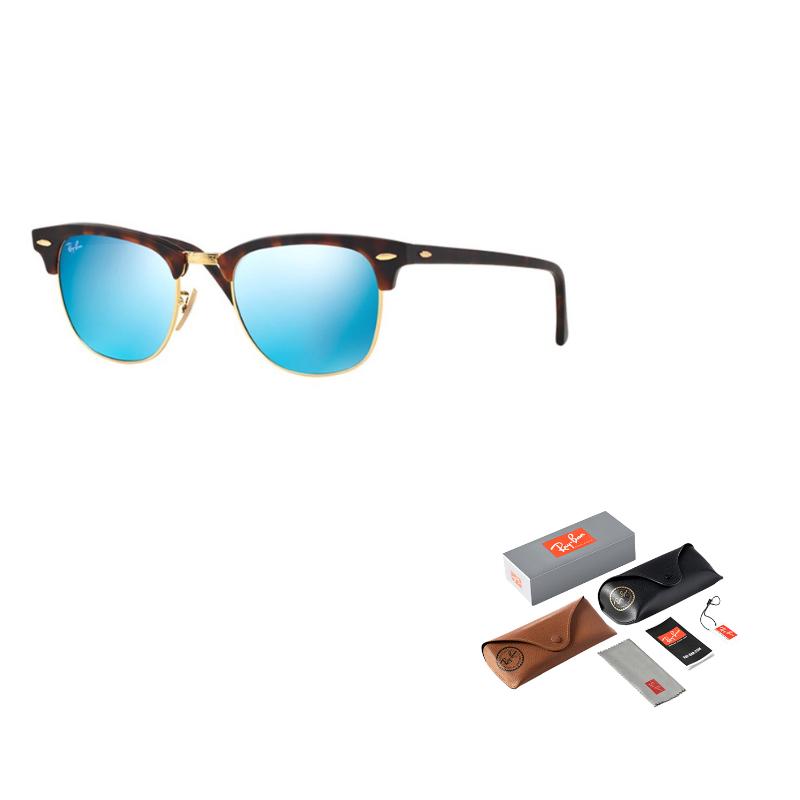 

RayBan Party Master Plate Frame Reflective Mirror Sunglasses Men s Sky Blue Reflective Lenses 51 небесно-голубой