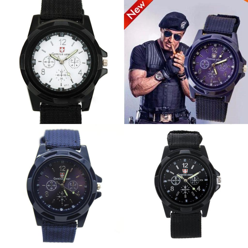 Men's Watch With Sport Military Analog Design And Durable Nylon Strap Ideal Gift